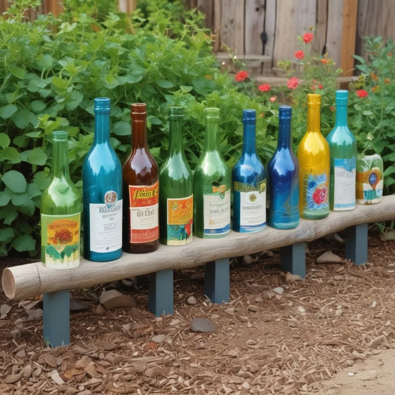 16 Creative Garden Border Ideas That Will Transform Your Yard Upcycled Bottle Border Art