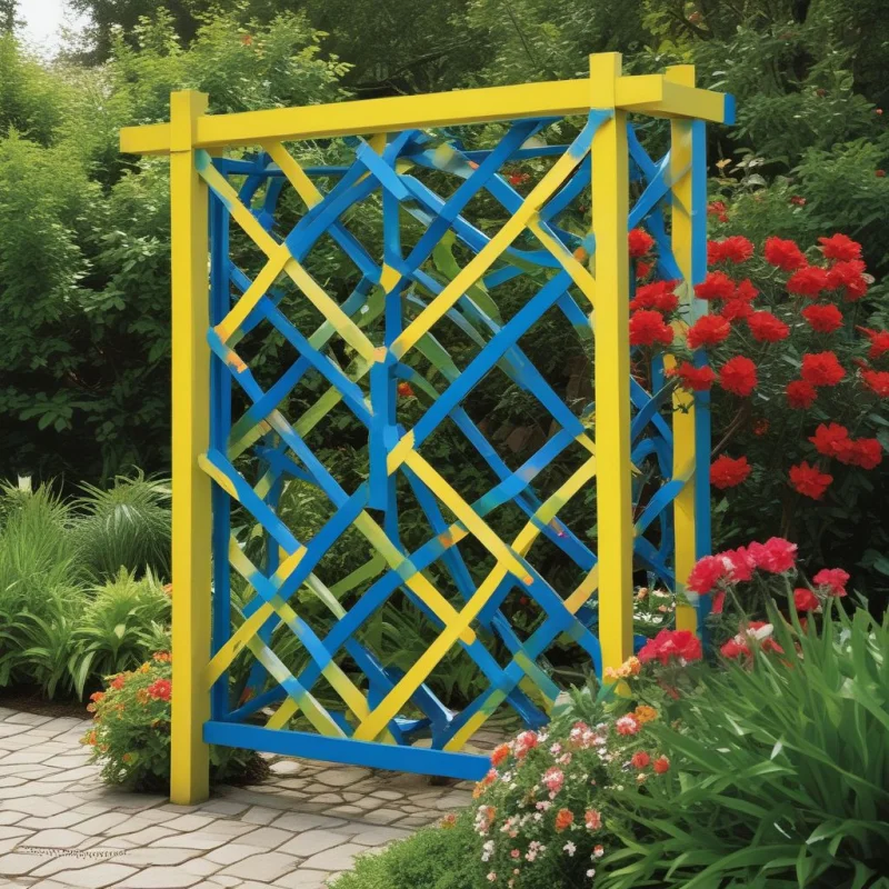 18 Creative Garden Trellis Designs for Stunning Climbing Plants Vibrant Painted Framework