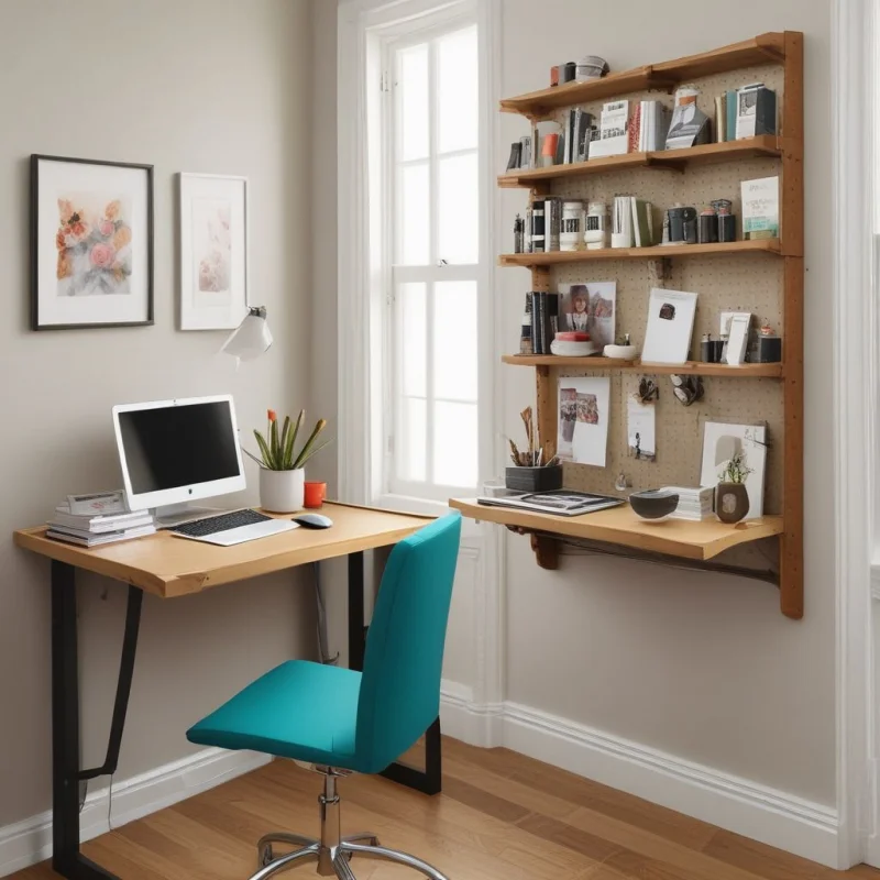 20 Brilliant Small Apartment Decorating Tricks That Actually Work Wall-Mounted Work Stations