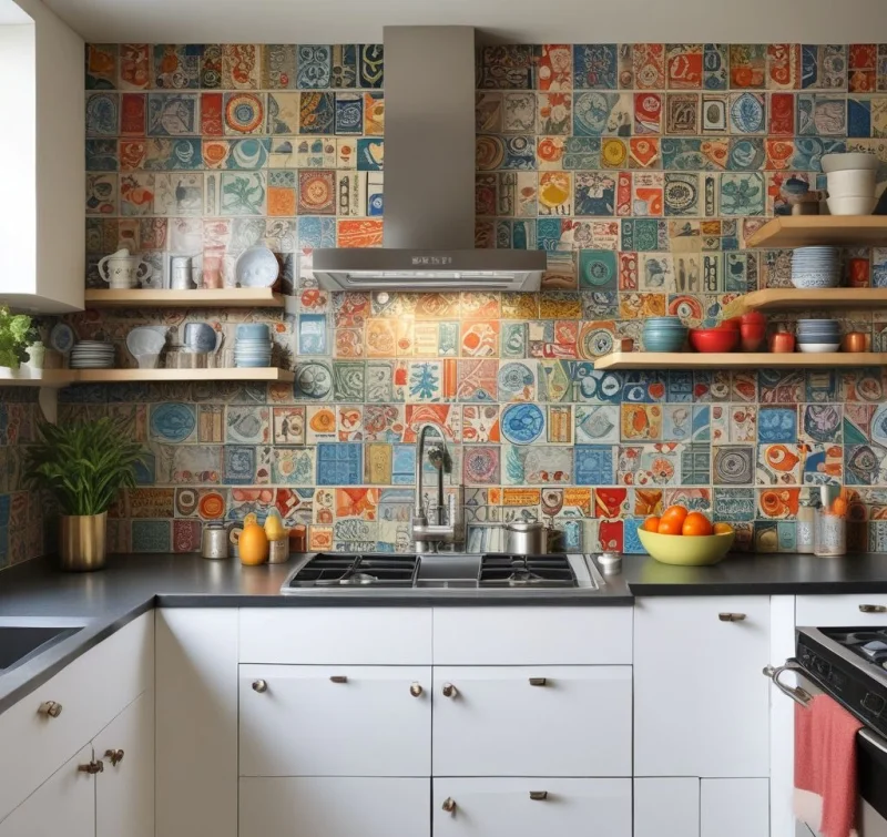 Bold Tile Statement Wall
