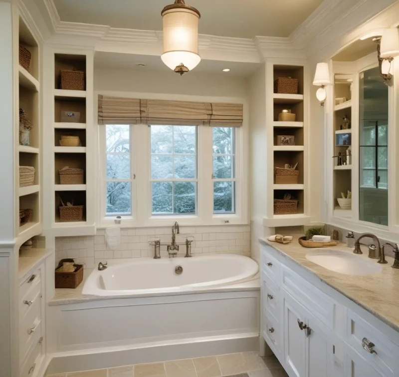 Built-In Tub Deck Storage
