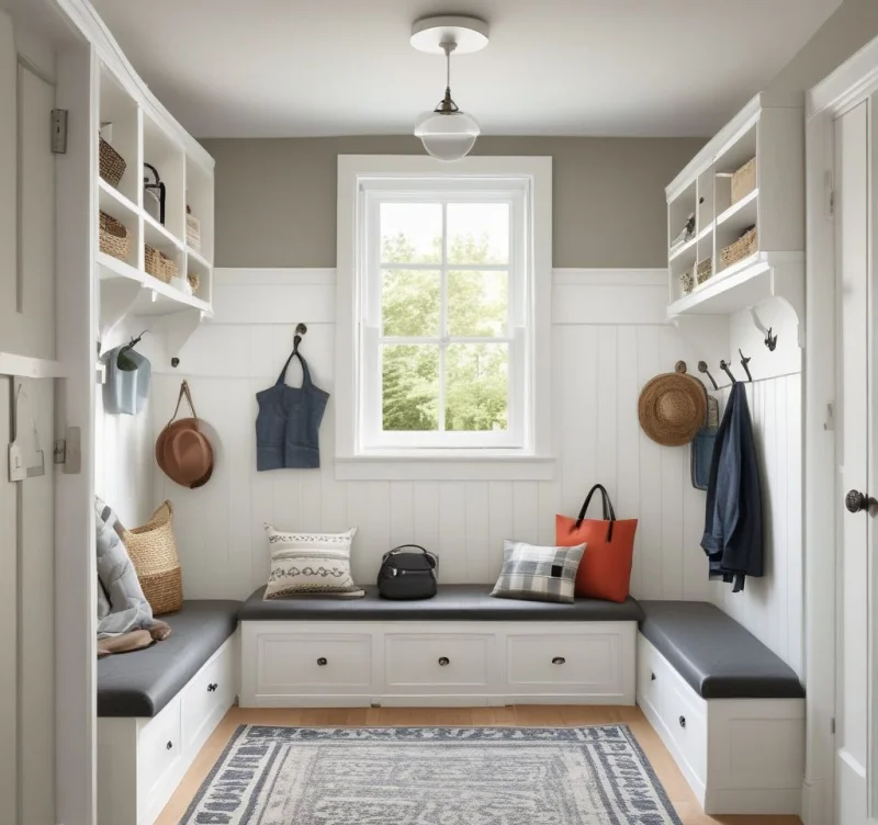 18 Brilliant IKEA Mudroom Solutions That Will Transform Your Entry Space Comfortable Seating-Centered Design