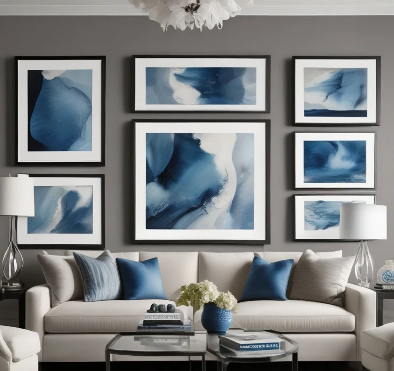Coordinated Single-Color Art Display
