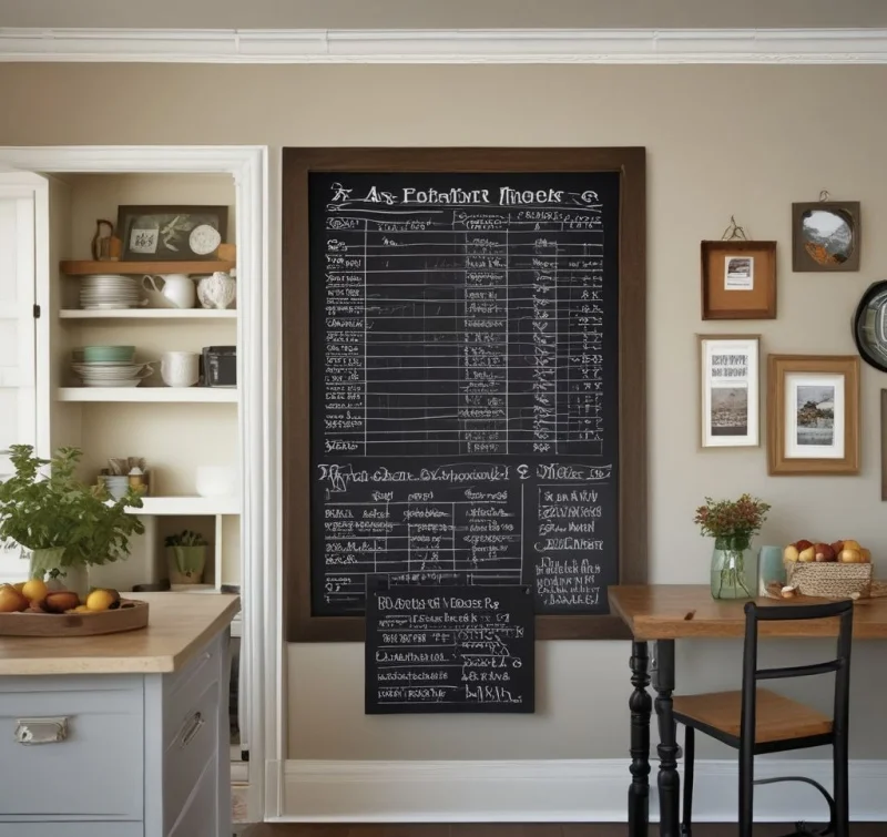 Creative Chalkboard Message Center
