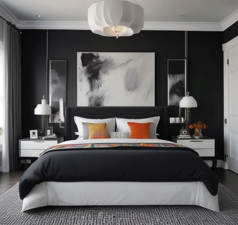 Dramatic Charcoal Accent
