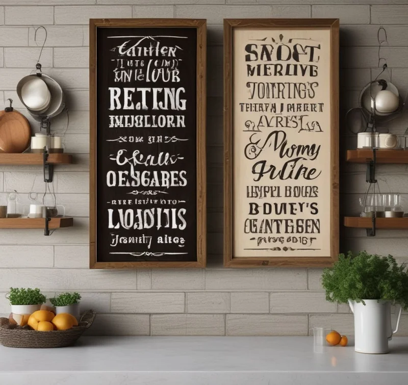 Farmhouse-Style Wooden Quote Signs
