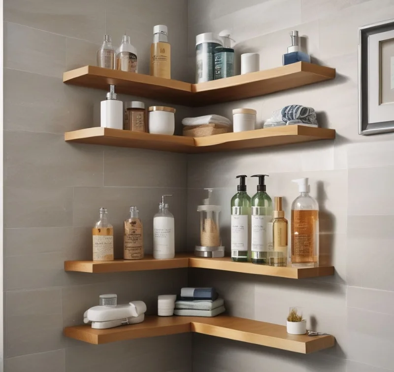 Floating Corner Shelves
