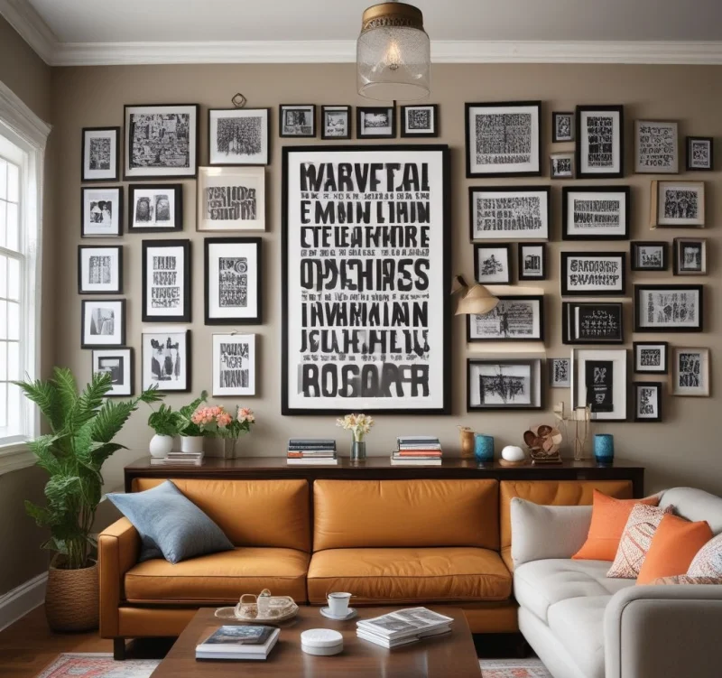 15+ Creative Ways to Transform the Space Above Your TV Inspiring Typography and Personal Mantras