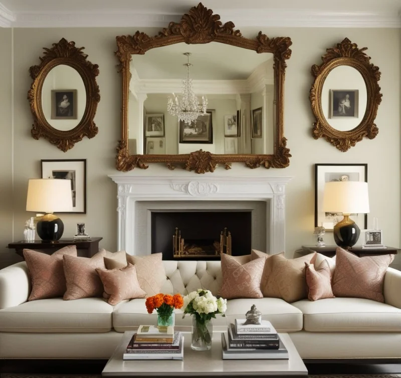 Large Mirrors for Brightness and Depth
