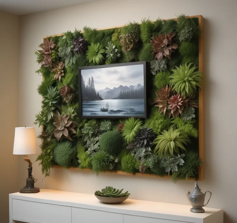 15+ Creative Ways to Transform the Space Above Your TV Living Wall Garden Display
