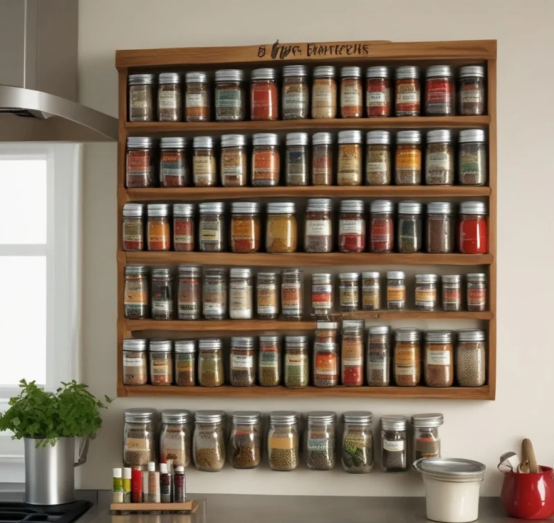 Organized Spice Display Rack

