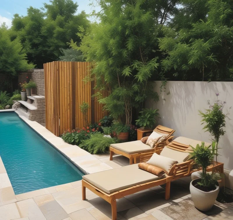 18 Stunning Above Ground Pool Designs to Transform Your Backyard Privacy Wall Sanctuary
