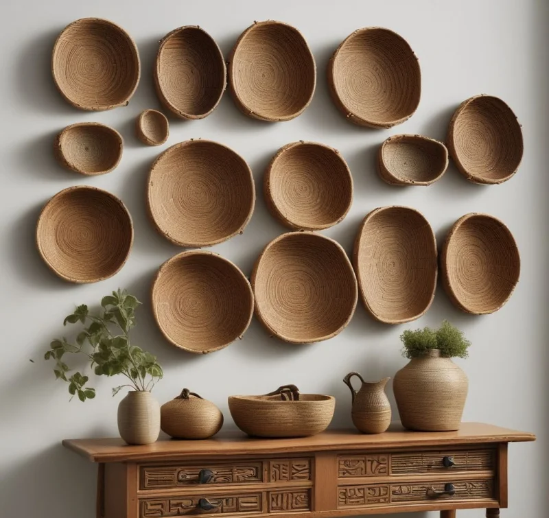 Textured Basket Wall Display
