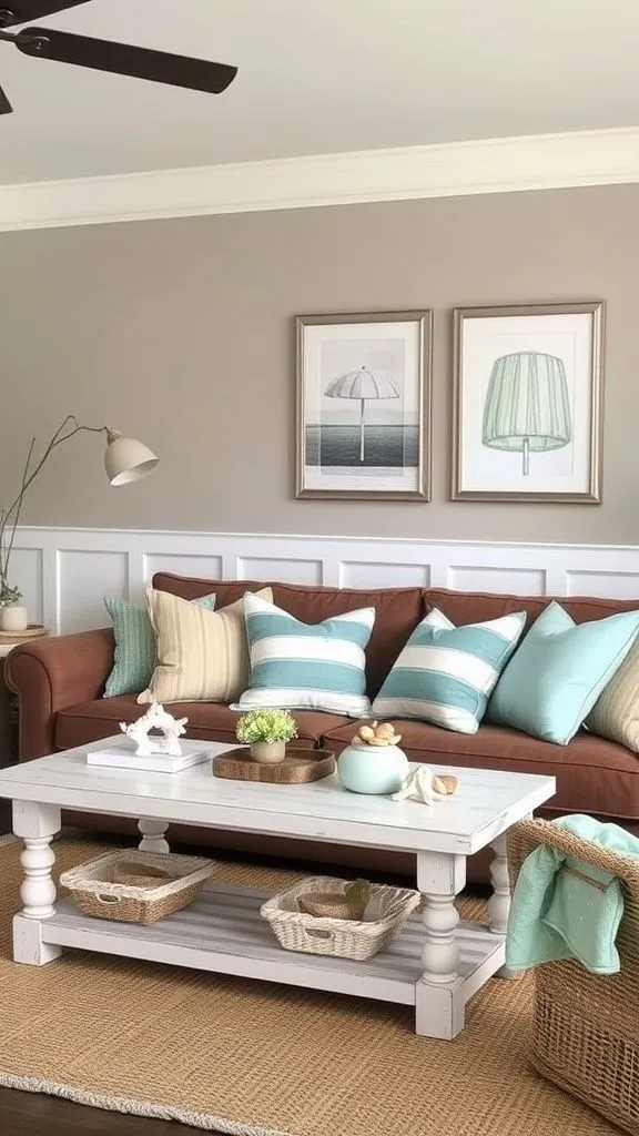 20+ Chocolate Brown Sofa Living Room Ideas to Transform Your Space Beachy Relaxed Atmosphere