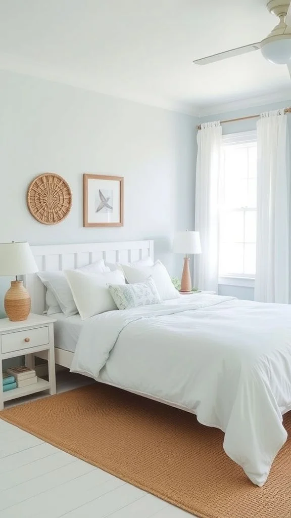 Breezy Coastal Vibes with Pale Blue and White
