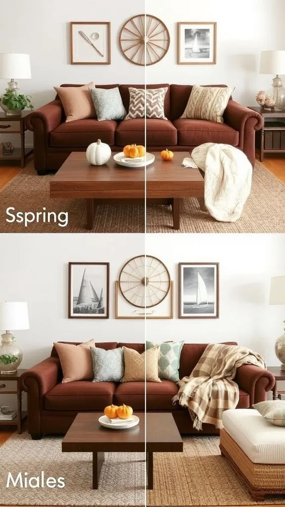 20+ Chocolate Brown Sofa Living Room Ideas to Transform Your Space Changeable Seasonal Decorating