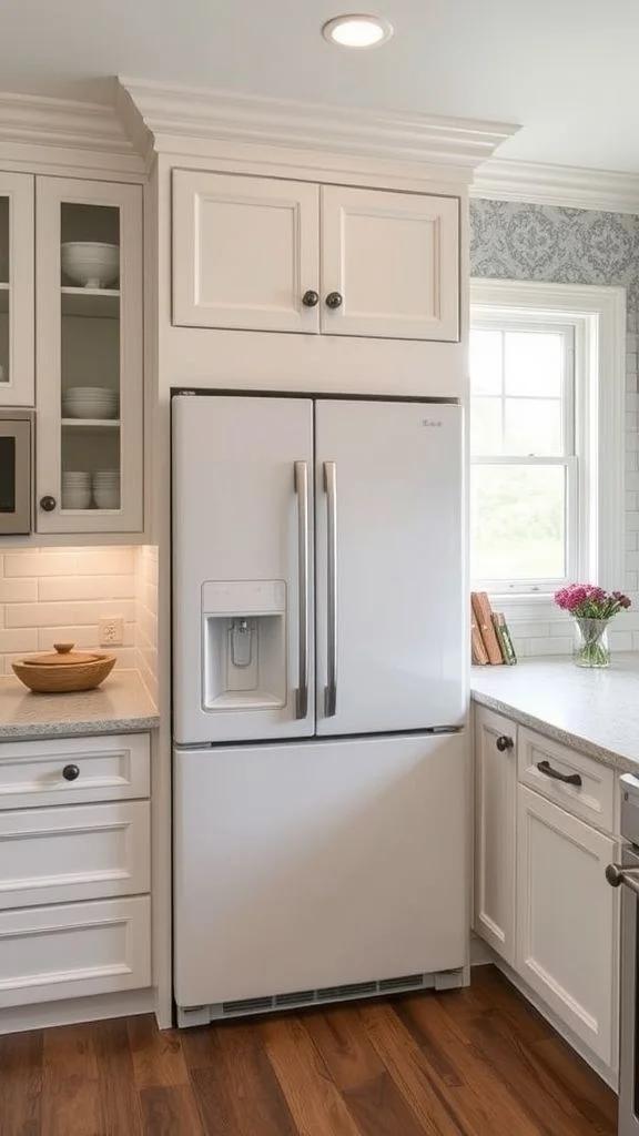 12+ Smart Storage Solutions Above Your Refrigerator for Maximum Kitchen Space Classic Matching Cabinets