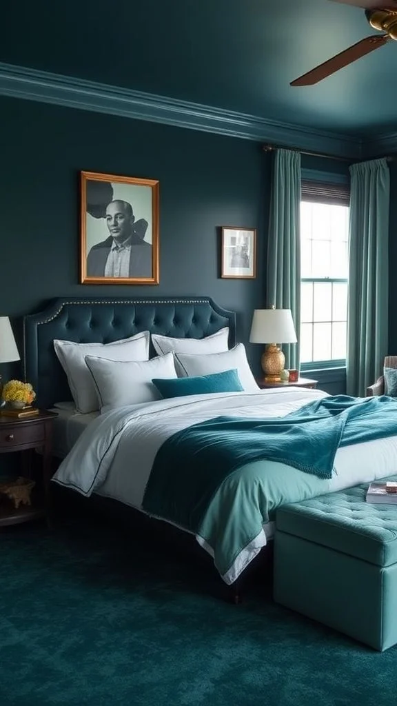 Dramatic Dark Teal Retreat
