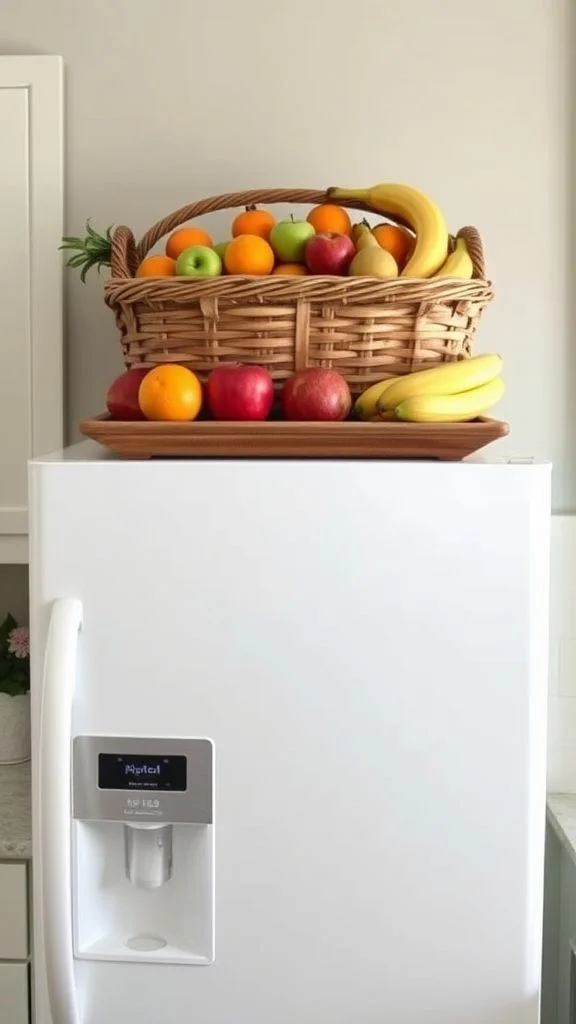 12+ Smart Storage Solutions Above Your Refrigerator for Maximum Kitchen Space Fresh Fruit Station
