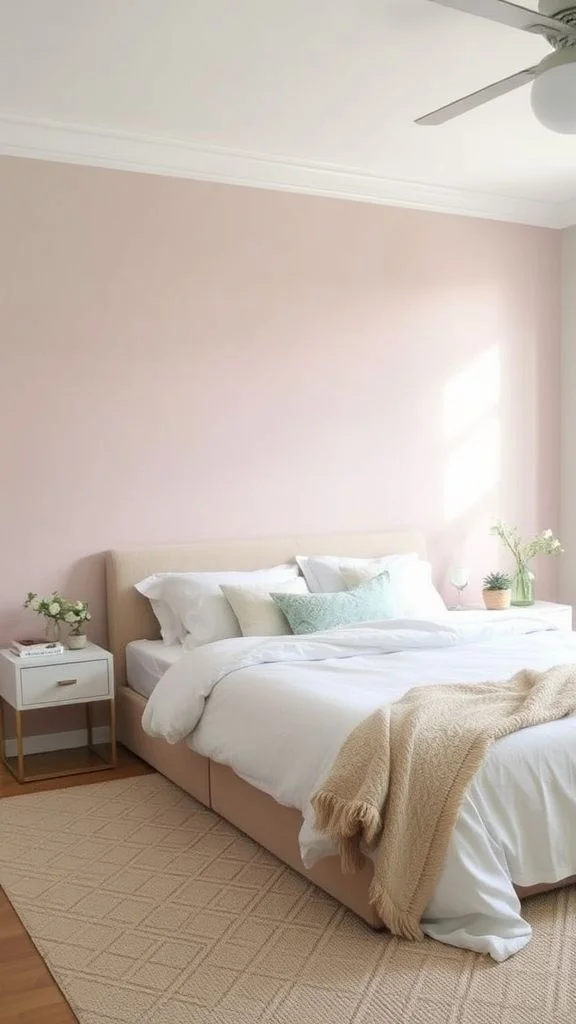 Gentle Accent Walls in Understated Pastels
