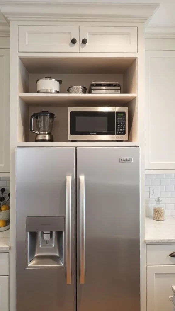 12+ Smart Storage Solutions Above Your Refrigerator for Maximum Kitchen Space Hidden Appliance Hideaway