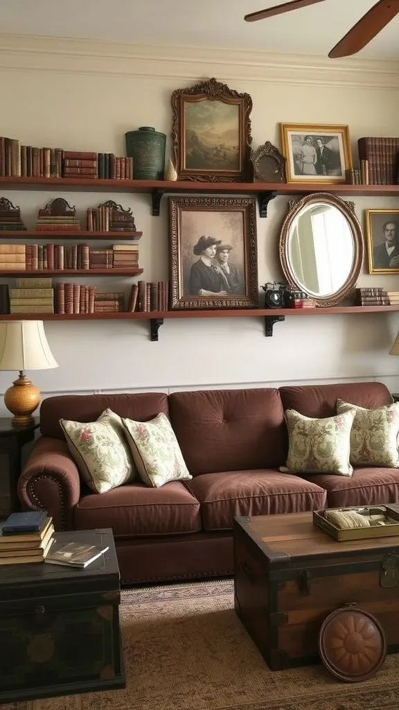20+ Chocolate Brown Sofa Living Room Ideas to Transform Your Space Nostalgic Antique Character