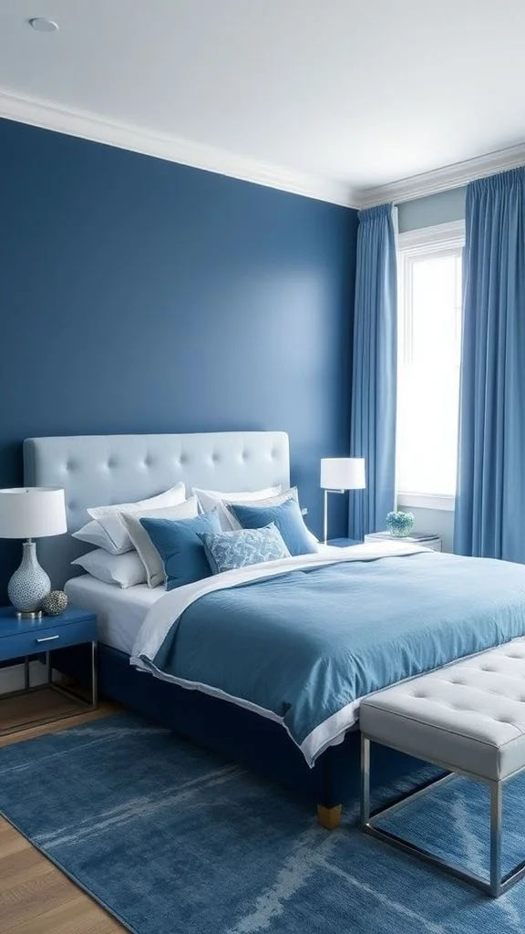 Sleek Contemporary Blue Monochrome
