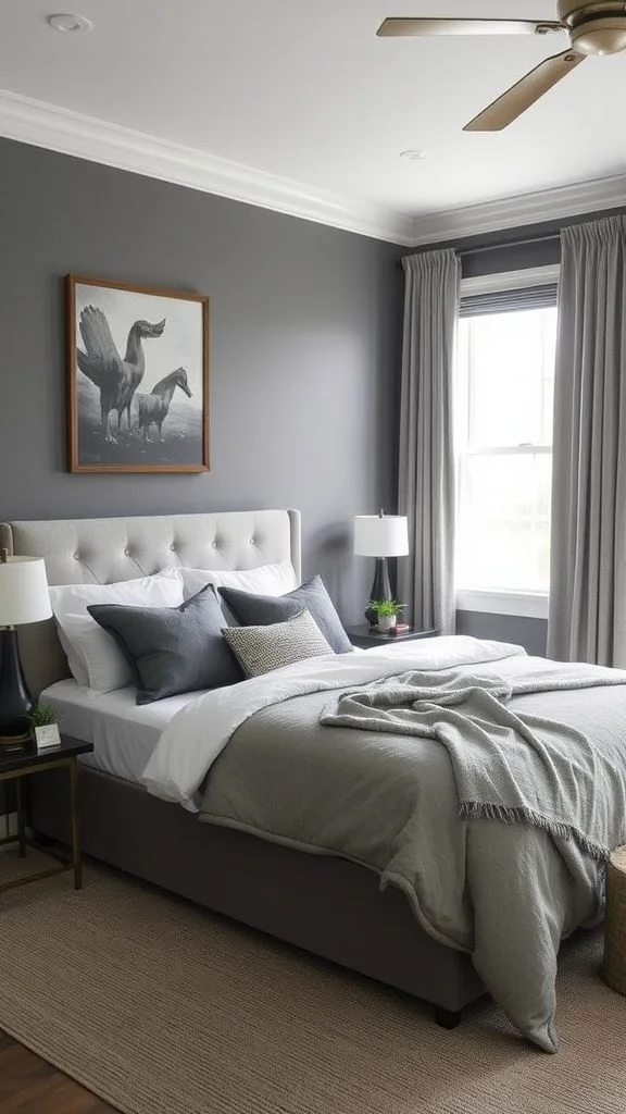 Soft Grey Mixed with Deeper Charcoal
