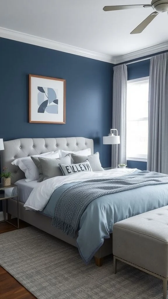 Sophisticated Blue and Gray Pairing
