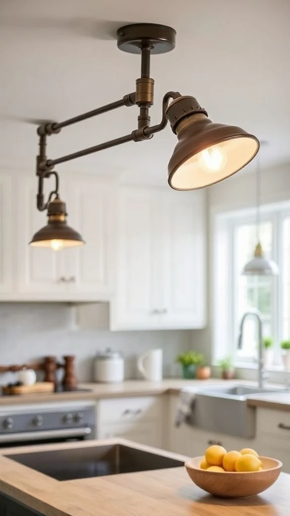 22+ Beautiful Kitchen Lighting Ideas Over Island to Transform Your Space Adjustable Arm Ceiling Lights