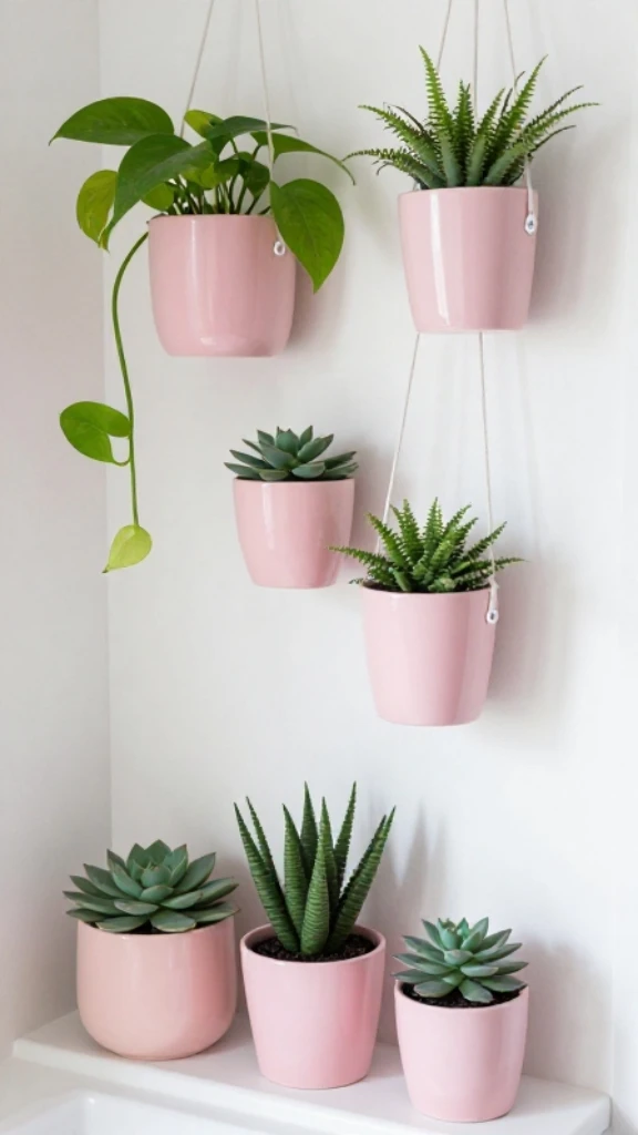 Charming Pink Planters
