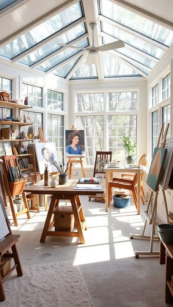 22+ Beautiful Enclosed Sunroom Ideas to Transform Your Home Creative Artist's Workshop