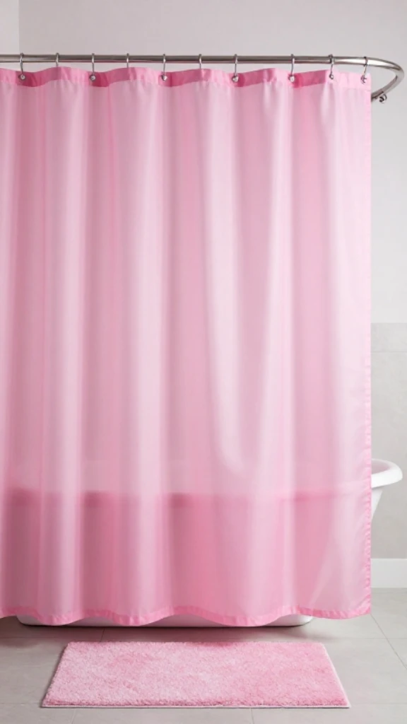 Functional Pink Shower Curtains
