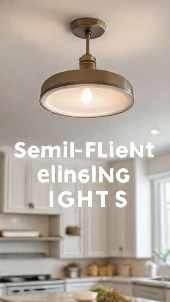 22+ Beautiful Kitchen Lighting Ideas Over Island to Transform Your Space Semi-Flush Ceiling Lights