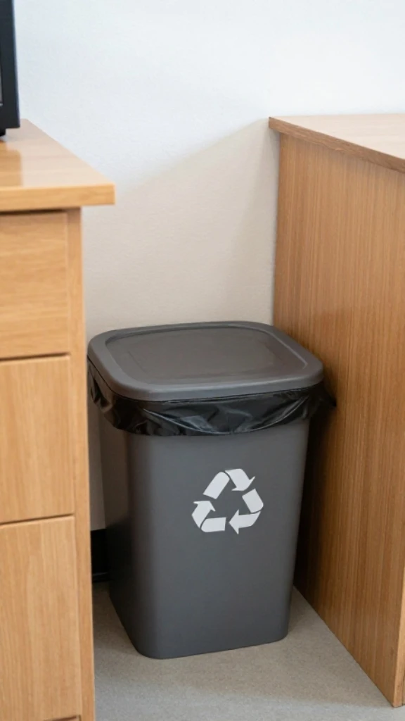 Compact Trash and Recycling Setup
