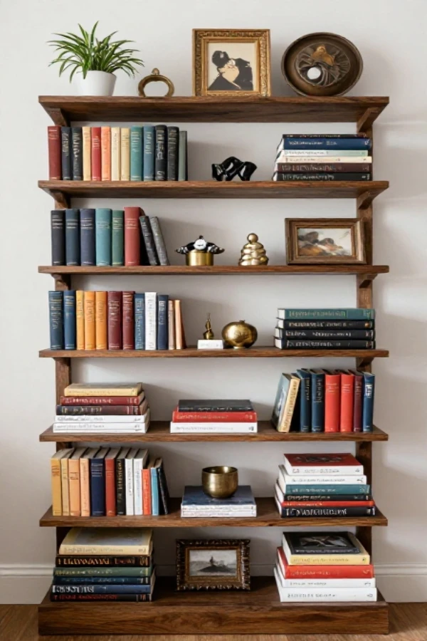Create an Organized Bookshelf Display

