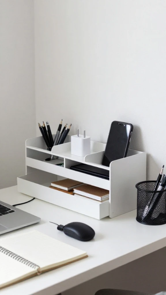 Desk Organizer System with Cable Management
