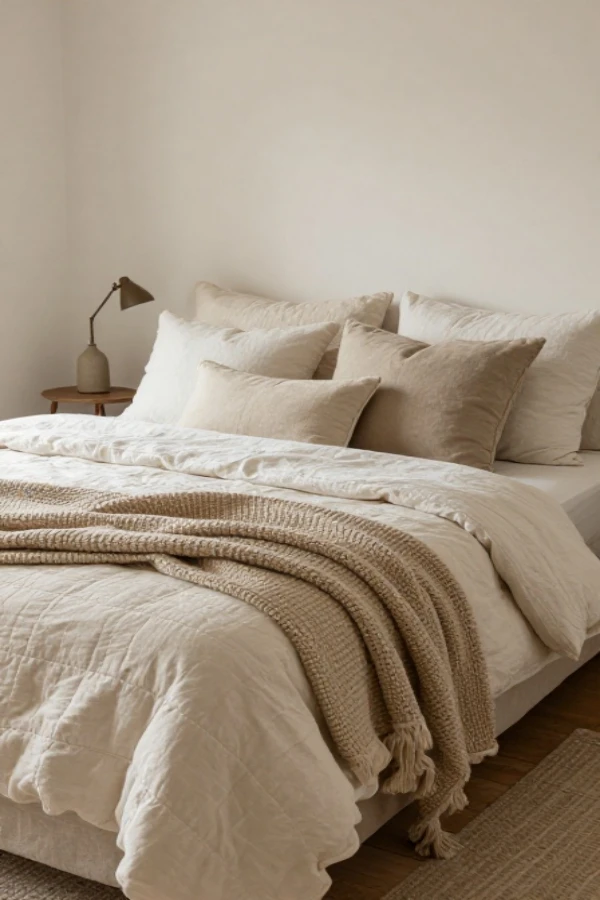 Layer Your Bed With Natural Textiles
