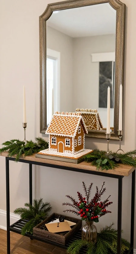 Entry Console Gingerbread Welcome Display