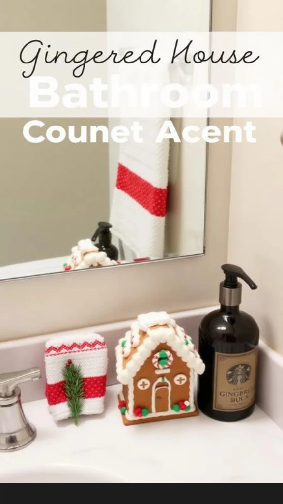 Gingerbread House Bathroom Counter Accent
