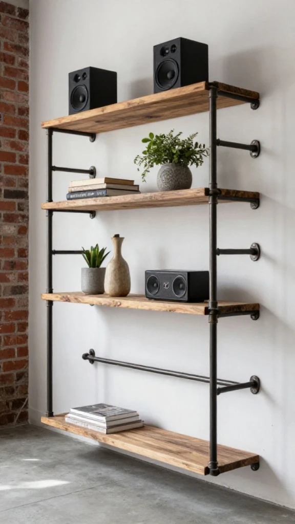 Industrial Pipe Shelving and Fixtures