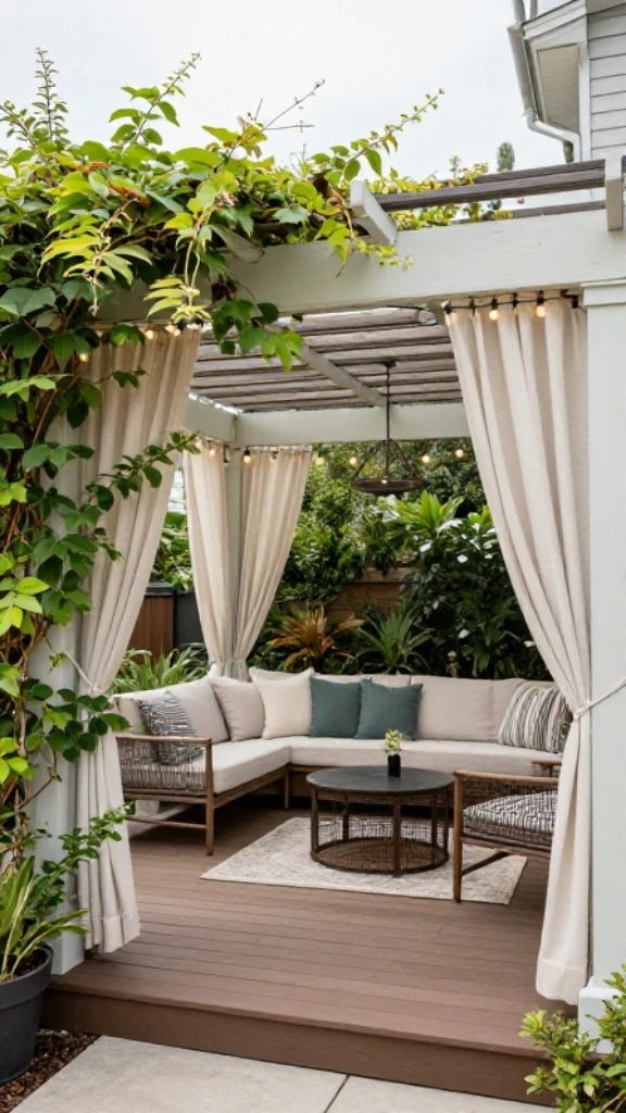 Pergola-Covered Intimate Space