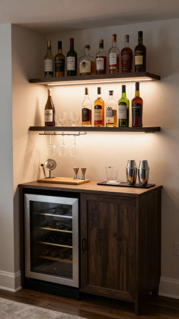 Sophisticated Bar Corner Setup