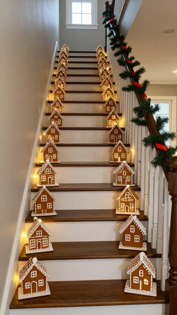 Staircase Gingerbread House Step Decorating