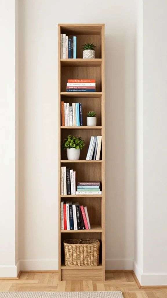 Use Vertical Space with Tall Bookshelves
